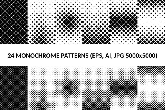 24 Monochrome Rounded Square Patterns Review