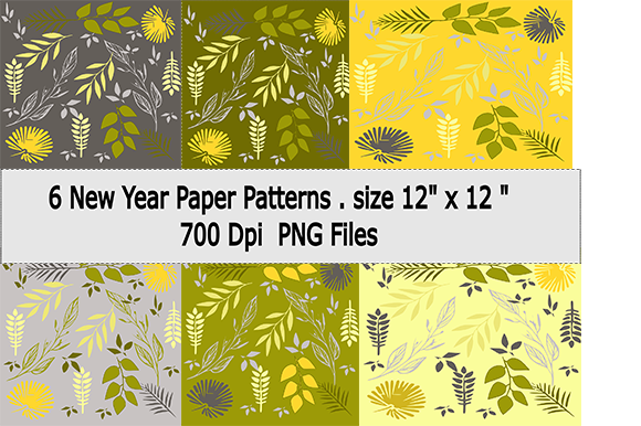 6 Paper Patterns 12 x12: Earthy Graphics for Modern Branding