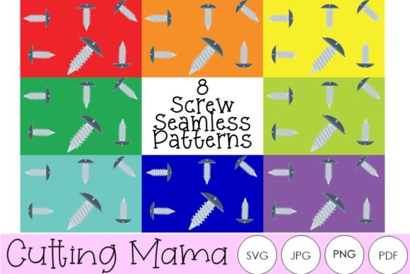 8 Colored Screw Seamless Patterns Review
