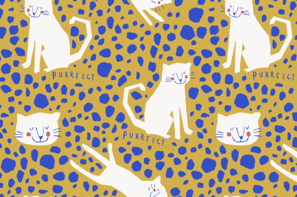 Cartoon Cat Seamless Vector Patterns SVG Review