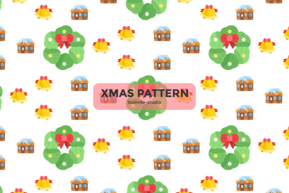 Christmas Patterns Wreath Bell Cabin Graphics and Patterns Review