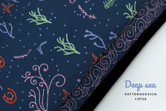 Deep Sea Seamless Patterns Graphic: Premium Graphics for Local Branding