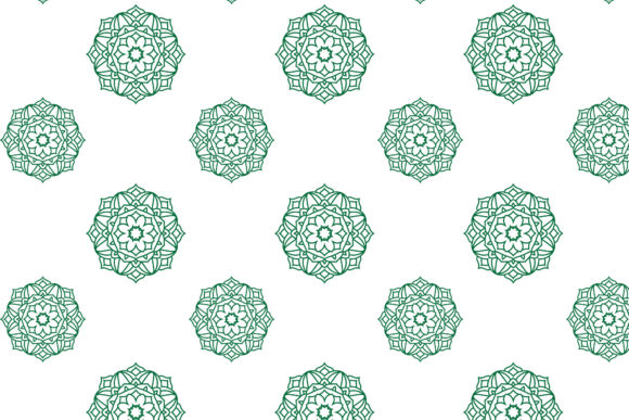 Mandala Beauty Green Patterns for Graphics and Commercial Use
