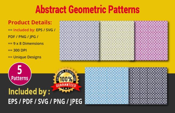 Seamless Abstract Geometric Patterns for Graphics and Selling