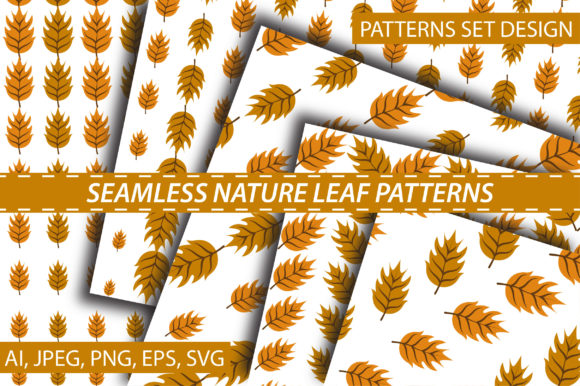 Simple Leaf Patterns Graphics for Modern Branding