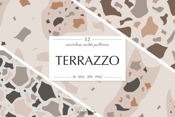 Terrazzo Vector Patterns Pack: Modern Graphics for Local Branding